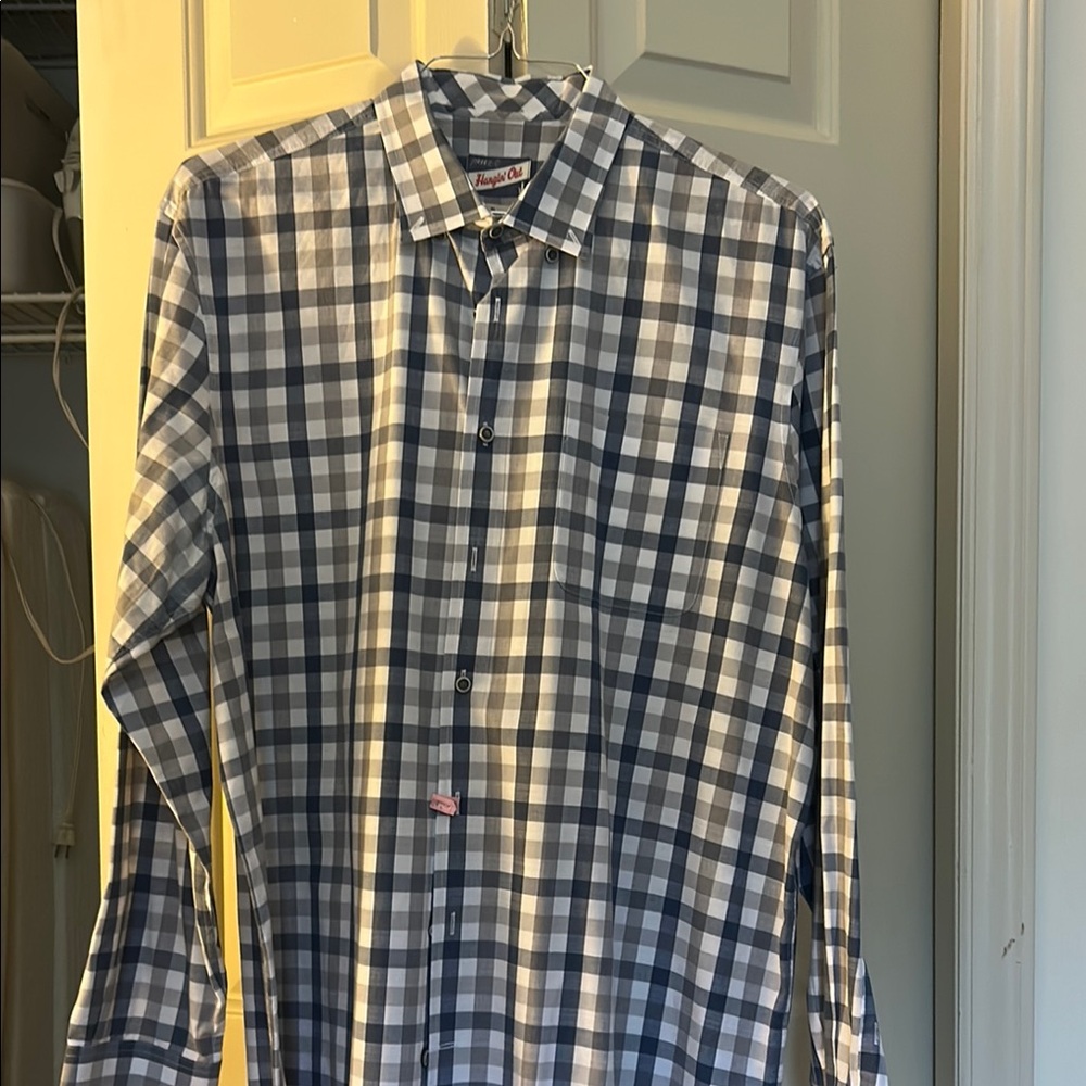 johnnie-O Blue and White Button Down Shirt